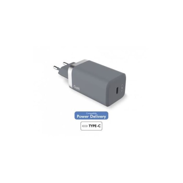 Force Power mobiltelefonladdare 20W nätladdare 1 C-port + C/C-kabel 1,2m Recycle Grey