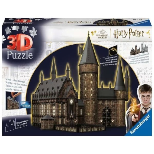 HARRY POTTER 3D-PUSSEL HOGWARTS CASTLE: GREAT HALL - NATTREDIGERING