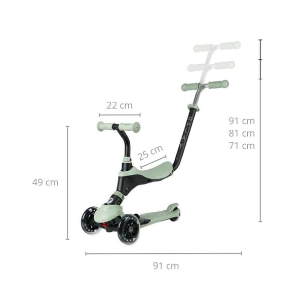 Trottinette Sema Pro 3-i-1 Grön Grön
