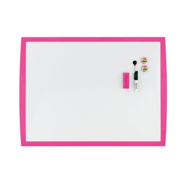 Vitt tavla - JOY - Sockerrosa - 430x585mm - Färg rosa - Perfekt för kontor
