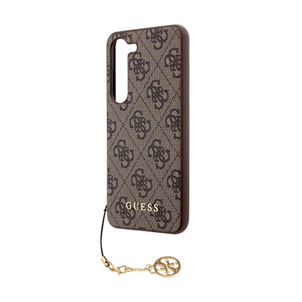 Telefonfodral - Guess - 4G Charms Collection - Brun - Samsung Galaxy A35 5G - Hård kastanj