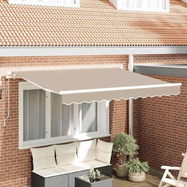 vidaXL Ersättningsduk för markis Beige 280 x 245 cm Polyester 42000558