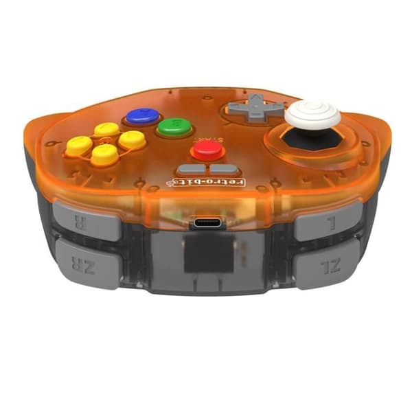 Retro-Bit Tribute 64 2.4GHz Trådlös Kontroller för Nintendo 64/Switch/PC/Mac Orange Hawk Apelsin