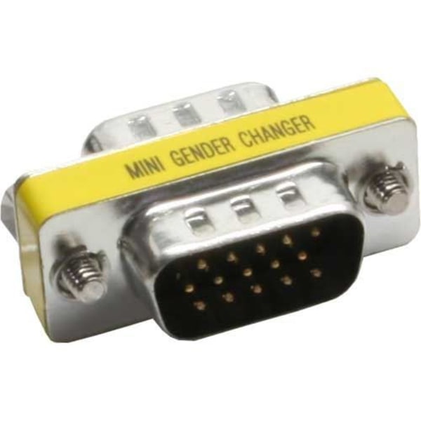 Mini Gender Changer - INLINE - 15 pin HD (VGA) - Hankontakt - Mått och vikt: Längd 3