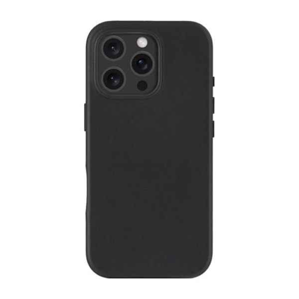 Skyddsfodral - DBRAMANTE1928 - iPhone 16 Pro - Svart läder - Förstärkt skydd - MagSafe Svart