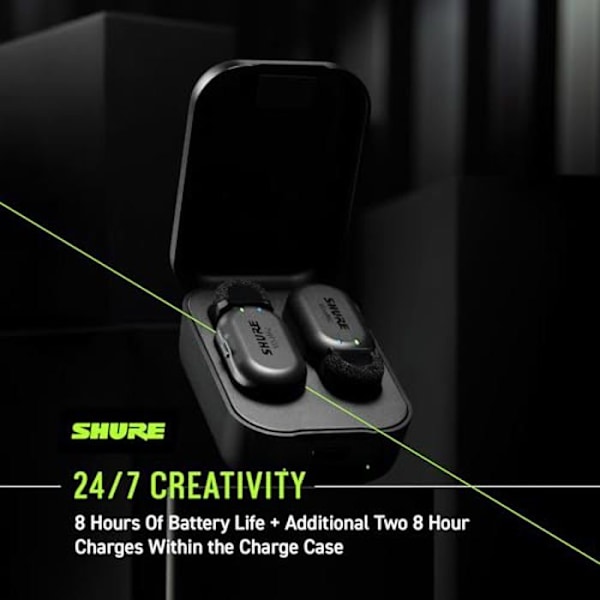 Lavaliermikrofon - Shure - MoveMic One - Bluetooth - Svart - Trådlös direkt till telefon Svart