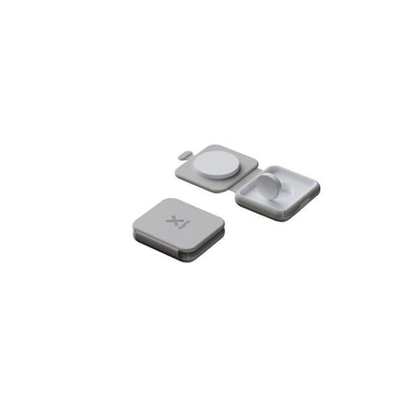 Xtorm hopfällbar 2-i-1 MagSafe trådlös reseladdare Grå Grå