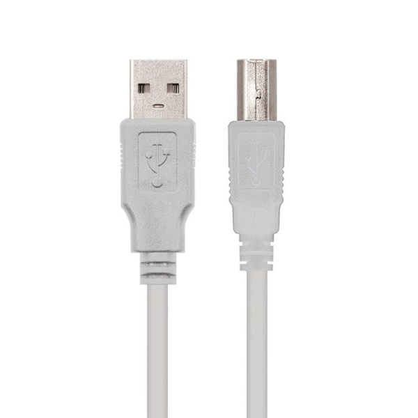 USB 2.0 kabel för AMBM typ skrivare beige färg 1,8 meter