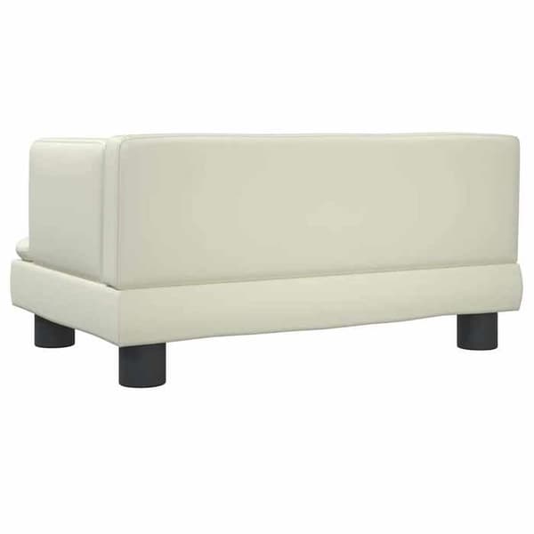 vidaXL Barnsoffa kräm 60x40x30 cm konstläder 3196325