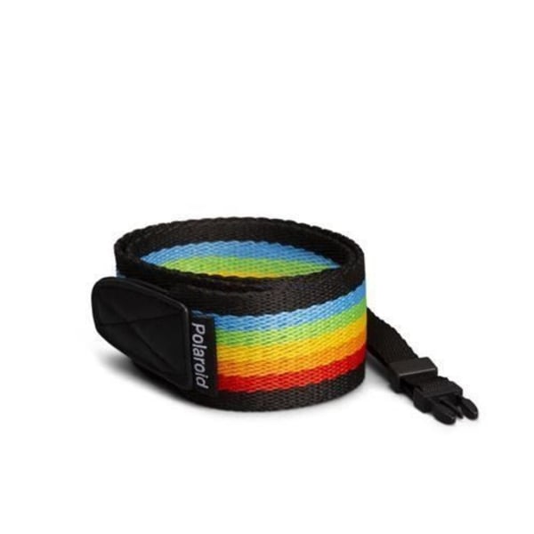 Polaroid BLACK RAINBOW FLAT CAMERA STRAP - 6055