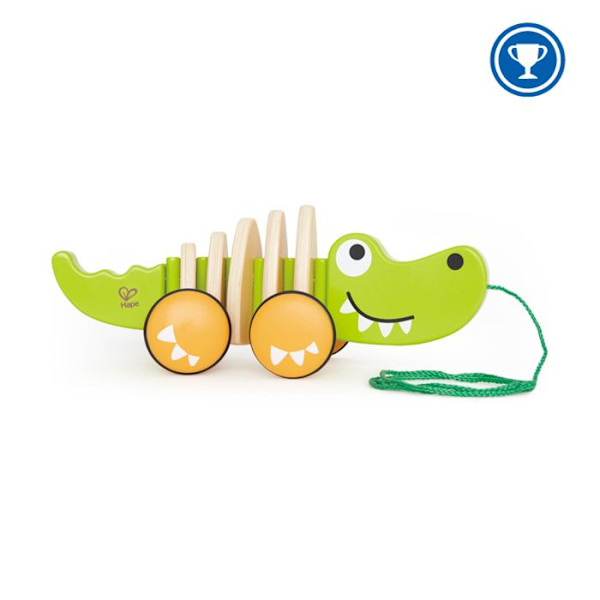 Krokodildragleksak - HAPE - E0348 - Blandat - Inomhus Orange, grön och beige
