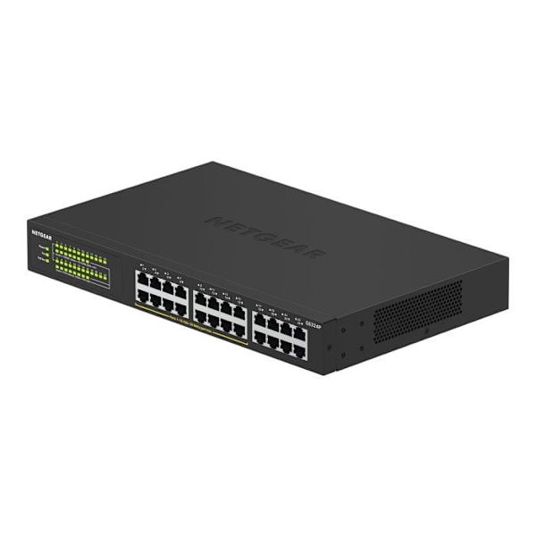 Switch - NETGEAR - GS324P - 24 portar - PoE+ - 190W - Gigabit Ethernet