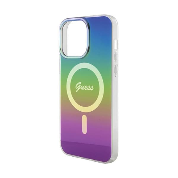 Mobilskal - Guess - IML Iridescent - iPhone 15 Max - MagSafe-kompatibel - Hård Iriserande