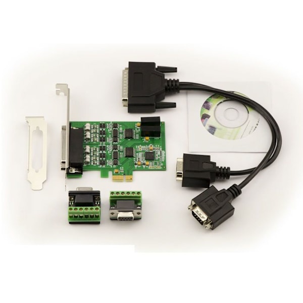 PCI Express PCIe 2-portars RS422 RS485-kort med EXAR XR17V352 Chipset. Windows XP/Vista/Seven/8/10/11, Windows Server 2003/2008/2