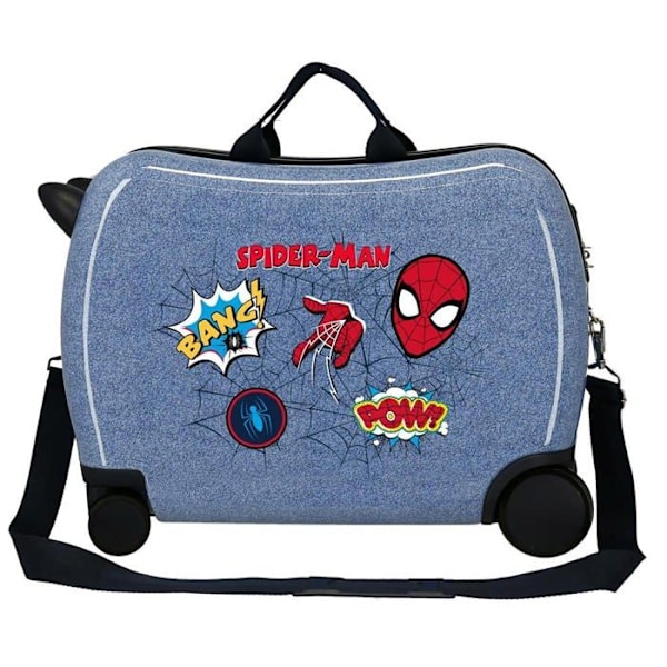 Resväska eller bagage säljs ensam Marvel - 4619821 - Spiderman Denim Kabinentrolley, Blå, Barnportfölj