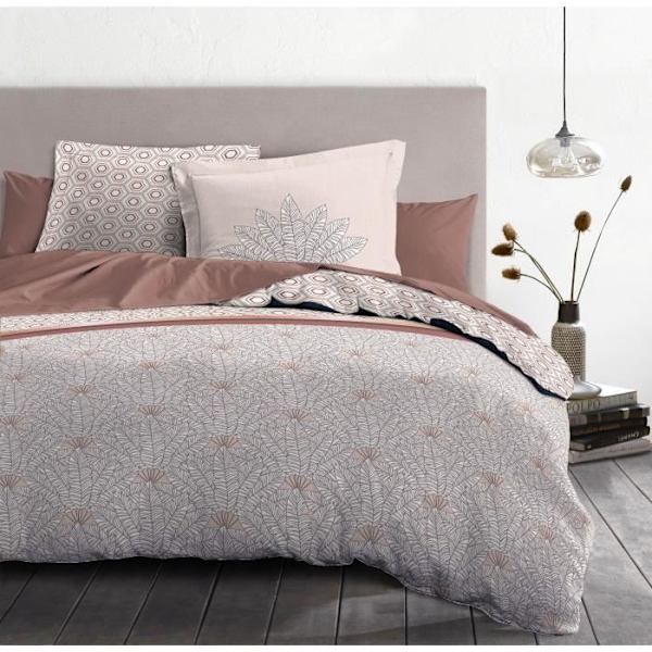 Påslakanset 220x240 cm HOME LINGE PASSION LOUXOR: Påslakan + 2 örngott - 100% bomull 57 trådantal - Terrakotta ockra