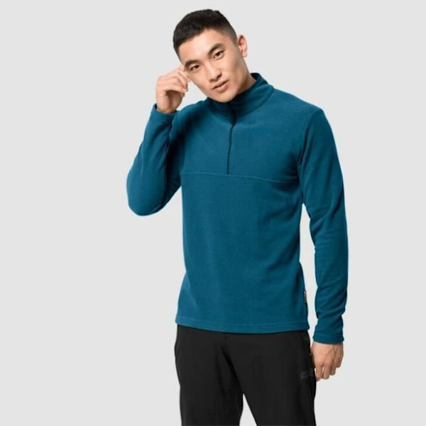Pull i fleece - Jack Wolfskin - ARCO - Kobaltblå - Andningsbar - Lättviktig koboltblå S