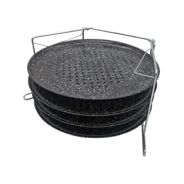 Pizzastenar - Kinghoff - KH1553 - Set om 4 - Färg Svart - Variabel temperatur Svart