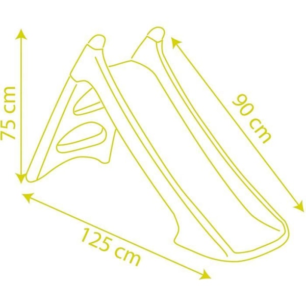 XS rutschkana - SMOBY - 90cm rutschkana - Halkfria steg - Beige/Grön - Tillverkad i Frankrike Tan/grön