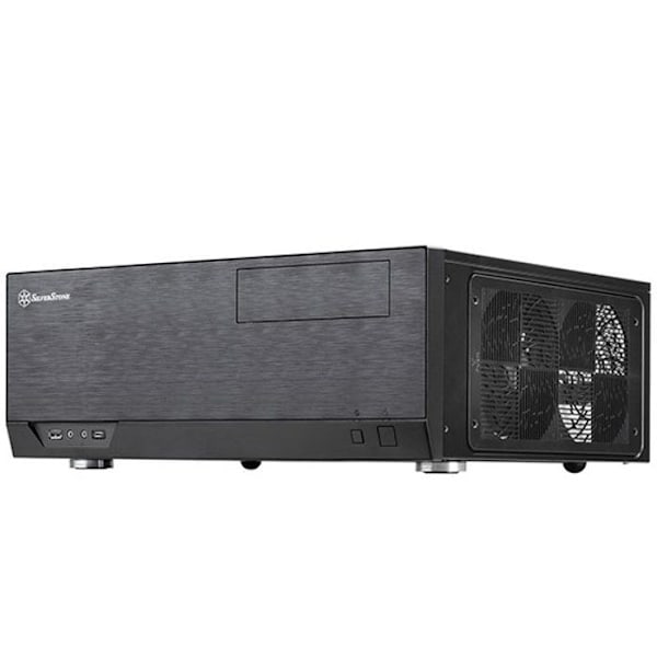 SILVERSTONE SST-GD09B-C HTPC PC-fodral - ATX, micro ATX, SSI CEB - 2 interna fack - 8 expansionsfack Svart