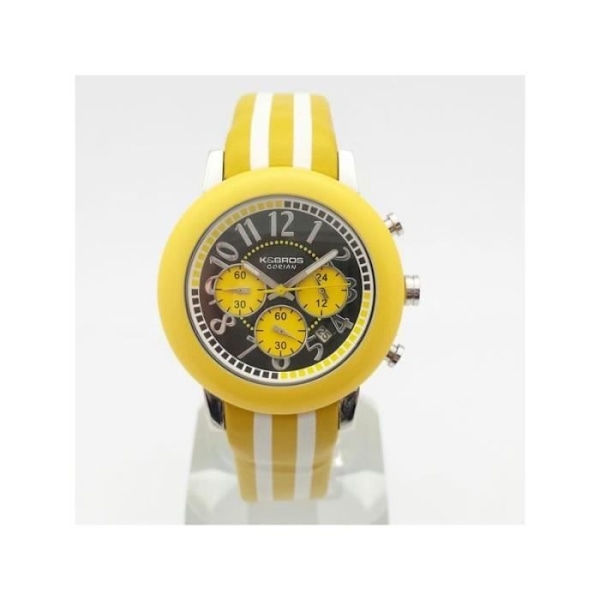 K&Bros unisexklocka 9427-3-710 - Quartz - Läderrem - 43 mm
