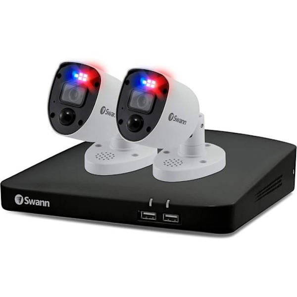 SWANN Security System DVR + 2 4K-kameror