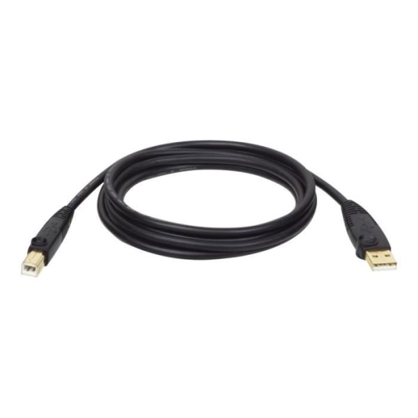 Hi-Speed A-B skärmad M-M USB 2.0-kabel 10' - TRIPPLITE - Svart - Dubbelskärmad - 3 m