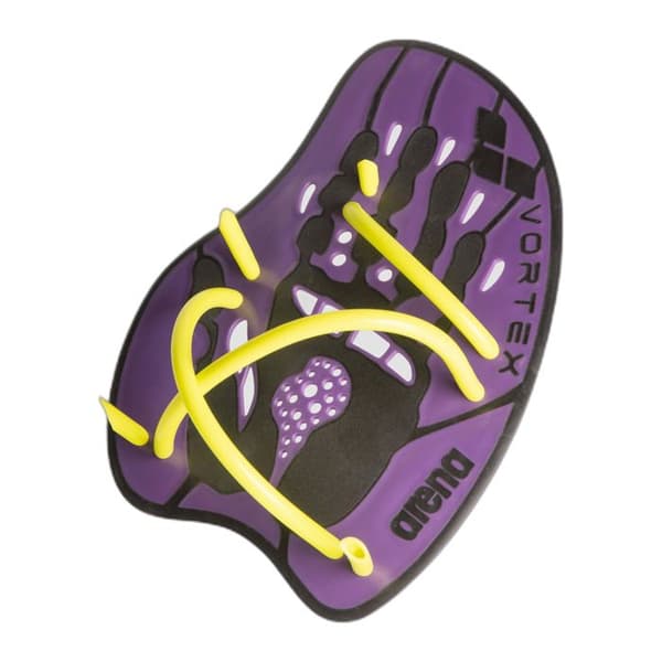 Handpaddlar simning - ARENA - Vortex Evolution - Lila - Justerbara remmar - Ergonomisk plommon/artisk lime
