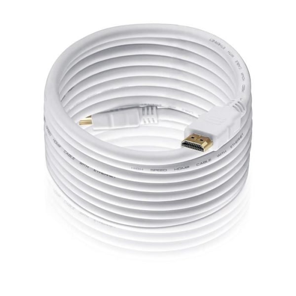 HDSupply Standard Speed ​​HDMI-kabel med eTHERNET - 15 m - Vit - X-HC070-150E