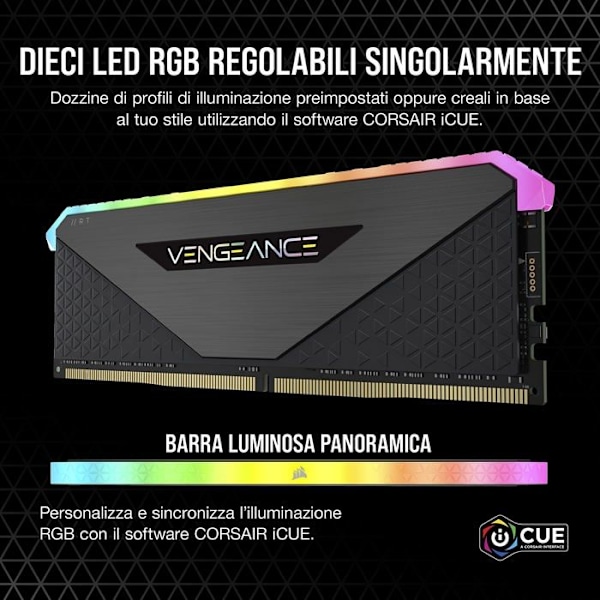 Corsair Vengeance RGB RT 64GB (2 x 32GB) DDR4 3200 MHz CL16 - Dual Channel Kit 2 DDR4 PC4-25600 RAM - CMN64GX4M2Z3200