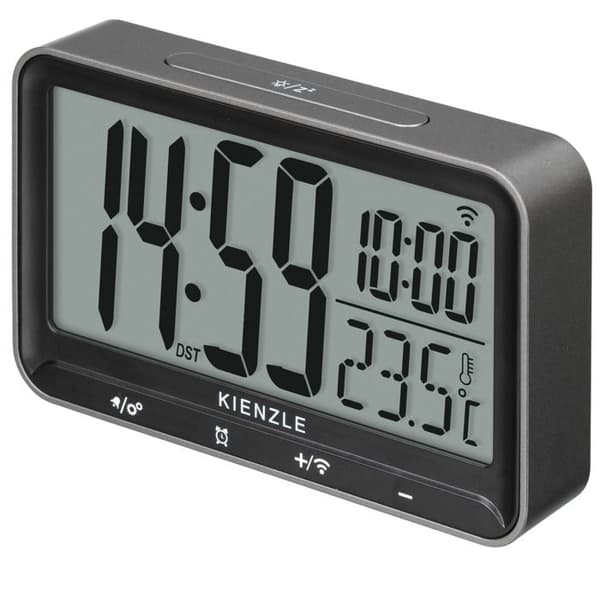KIENZLE Radio-styrd väckarklocka silver/svart
