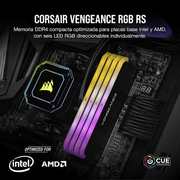 Corsair VENGEANCE® RGB RS Kit 64GB (2 x 32GB) DDR4 3600MHz C18