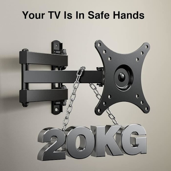 Support Mural TV - PERLEGEAR - PGSF1-E - 10 till 32 Tum - Stål - Lutning +5°/-15°