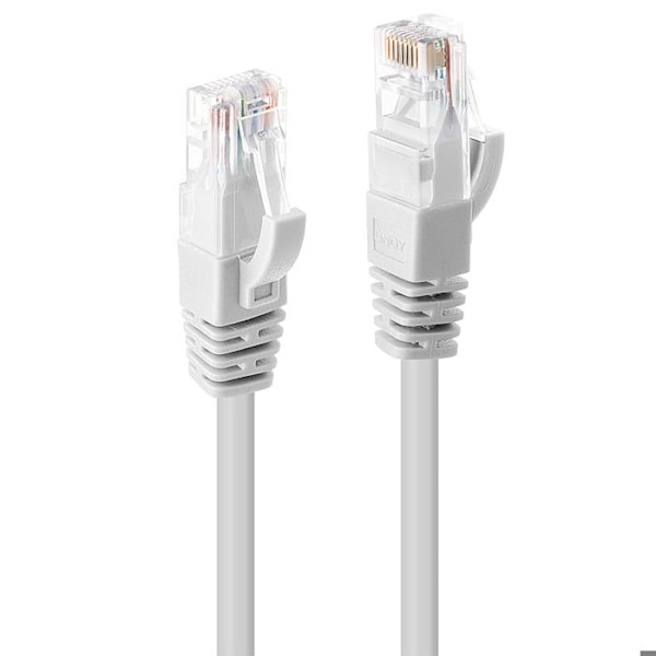 Nätverkspatchkabel CAT.6 U/UTP, vit, 30m