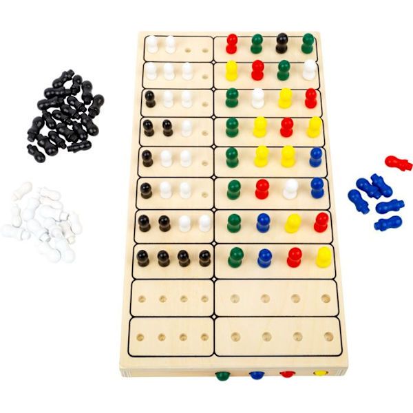 Small Foot-11364 Secret Code Logic Game, roligt pussel för 2 personer, med praktisk tygpåse att förvara, 100 st. 6678