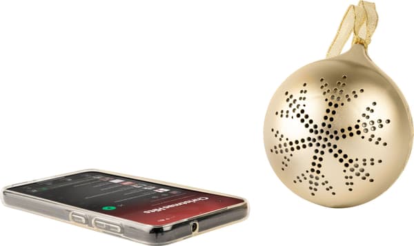 Bluetooth-högtalare - BIGBEN - Julgranskula - Guld Guld