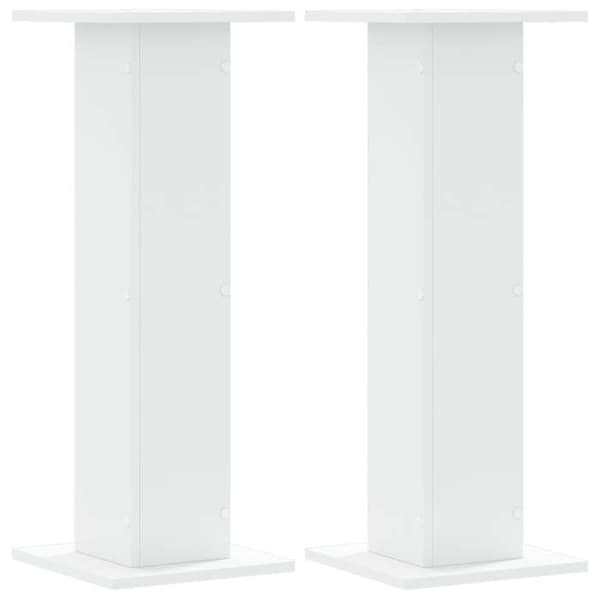 vidaXL Stöd för växter 2 st vit 30x30x80 cm träfiber 3307864