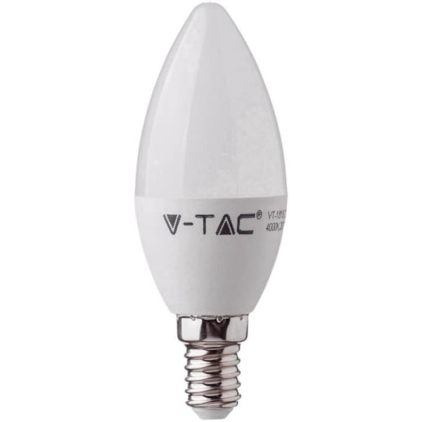 V-TAC LED EEC klass A+ (A++ - E) E14 ljusformad 5,5 W = 40 W varmvit (Ø x L) 37 mm x 100 mm 1 st.