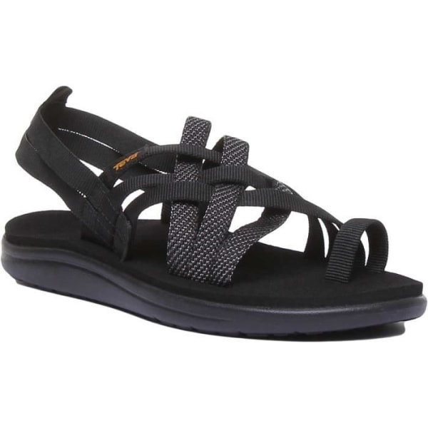 Teva Voya Strappy Strappy Sandal för kvinnor i Svart Vit (Svart Vit, 41) Svart vit 41