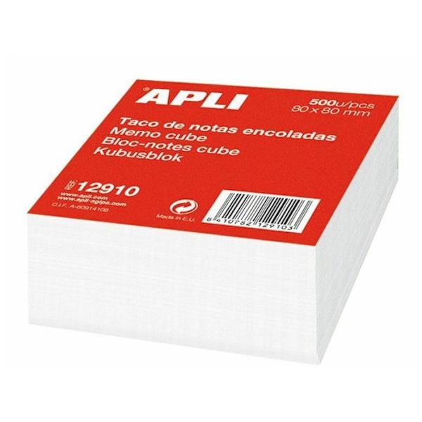 Anteckningsblock - Ospecificerad - 80x80 mm - 500 ark - Vit - Blandet