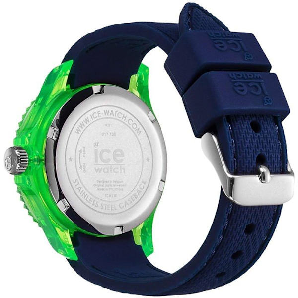 Klocka - ICE-WATCH - ICE tecknad Dino - Blå silikon - Analog - Barn Blå, neongrön