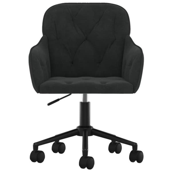 vidaXL Svart Velour Snurrstol 344873