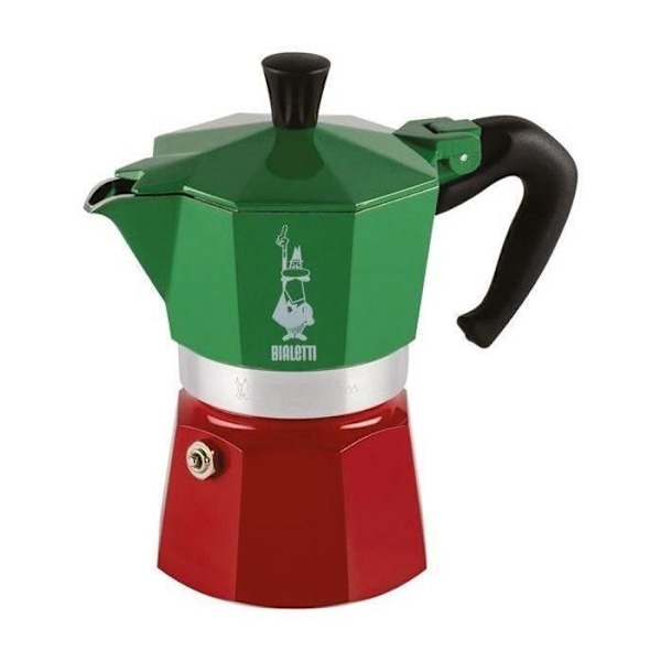 BIALETTI italiensk kaffebryggare - 6 koppar - Moka Express Italia Röd