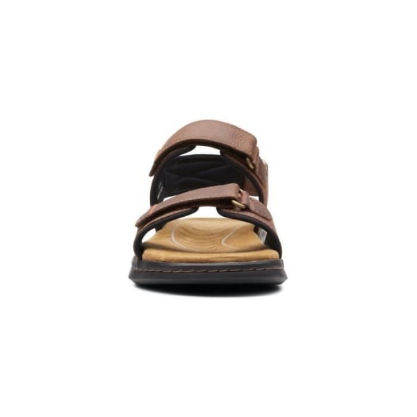 Sandaler för män - CLARKS HAPSFORD CREEK - Brunt läder - Flat Scratch kastanj 43