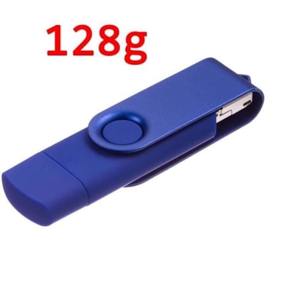 USB-minne - RADINS® - Duo Blå - 128 Go - USB 2.0 - OTG - Micro USB