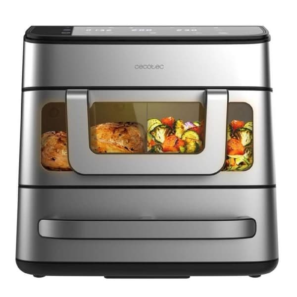 Luftfritös - CECOTEC - Cecotec 18L - 2700W - Kapacitet 9L - Snabb tillagning Grå