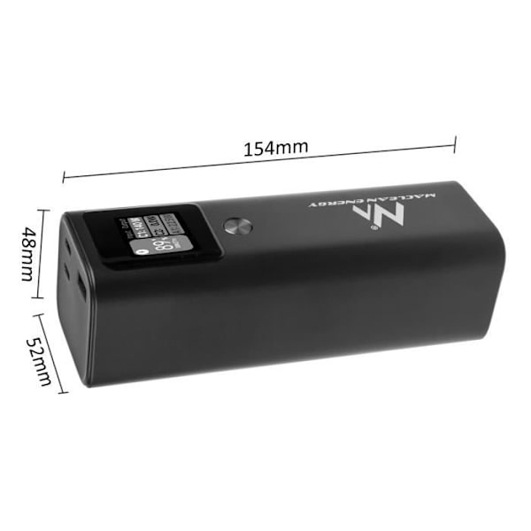 Maclean MCE335 Powerbank 24600 mAh med snabbladdningsfunktion USB C-ingång och -utgång, 140W Power Delivery (PD) Externt batteri
