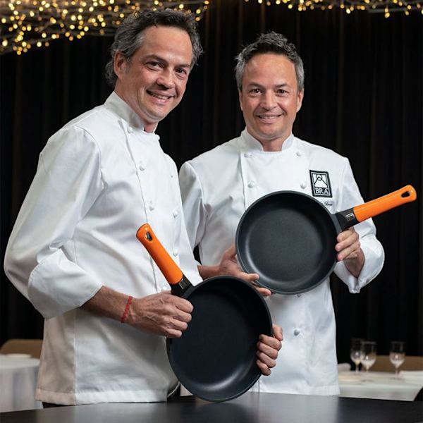 Sauteuse - BRA - Effektiv Orange - 28 cm - Aluminium med Non-stick-beläggning - Kompatibel med alla spisar Orange