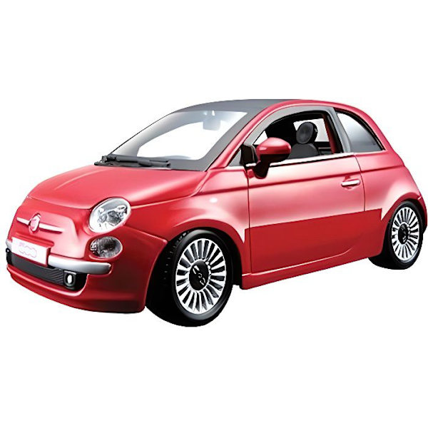 FIAT 500 2007 RED-METALLIC 1:24 BBURAGO...