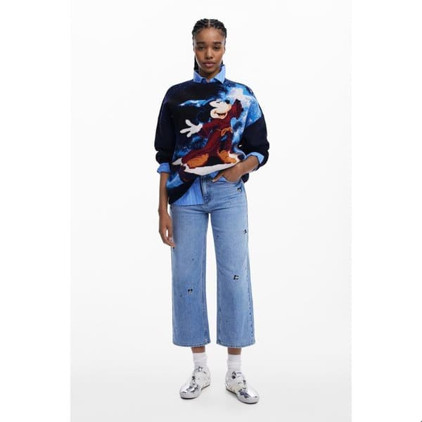 Sweatshirt dam Desigual Fantasy Mickey marinblå/blå M